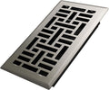 Howeall 4x8 Inches Heavy Duty Walkable Floor Register Easy Adjust Air Supply Lever Floor Vents - Seattle Design - Vent Cover for Home Floor - Satin Nickel