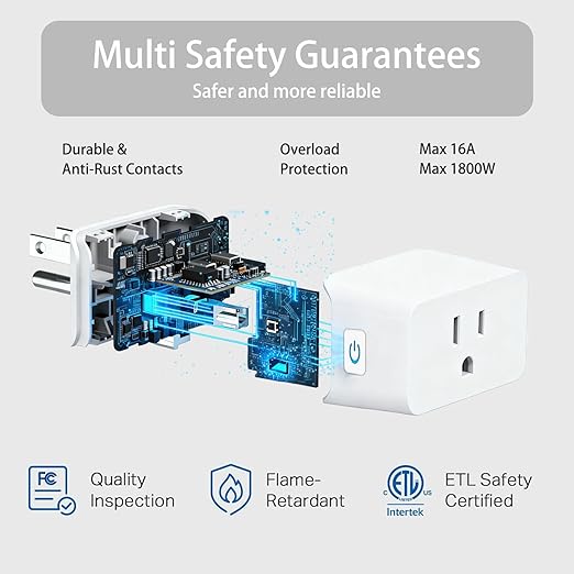 Smart Pro Series Energy Monitoring Plug 15A, Compatible with Alexa and Google Home, Smart Outlet Time Schedule with APP Remote Control, 2.4GHz Wi-Fi Only, ETL FCC Listed 2Pack