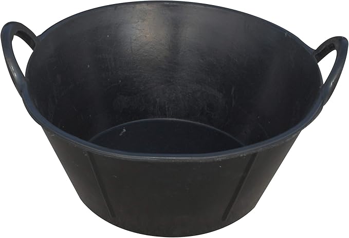 Little Giant® Rubber Utility Pan | Durable & Versatile Rubber Tub with Handles (6.5 Gallon, 1, Count)