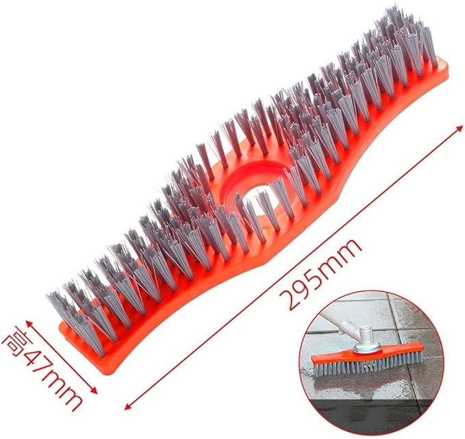 Wire Brush for Lawn Mower Cleaning Heavy-Duty Steel Bristles Multi-Surface Scrubber with Fixing Accessories Ergonomic Handle for Push and Self-Propelled Mowers Concrete Floors Tiles Grout Walls