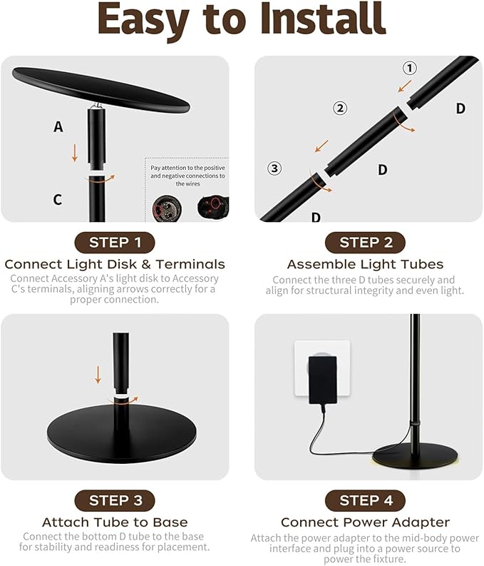 69'' Tall Grow Lights for Indoor Plants Full Spectrum, 40W Sunlike Standing Plant Lights for Indoor Growing, 10-Level Dimmable, Adjustable Height for Various Plant Sizes