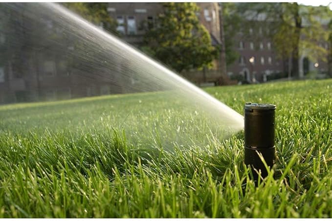 Rain Bird 5000 Heavy Duty Simple Adjust Gear Driven Rotor Sprinkler Head, 4-Pack - 3/4 inch Inlet - Water Efficient 4 inch Pop Up Lawn Sprinkler, Adjustable 40-360 Degree Arc and 25-50 ft Radius