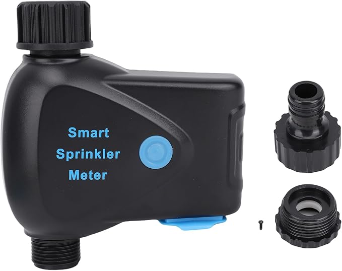 WALFRONT Smart Sprinkler Timer WiFi Outdoor for Garden Hose Irrigation System with App Voice Control, ABS Material, 3.0 Support, BuiltIn Water Meter, Works with Home for Lawn and (NPT)