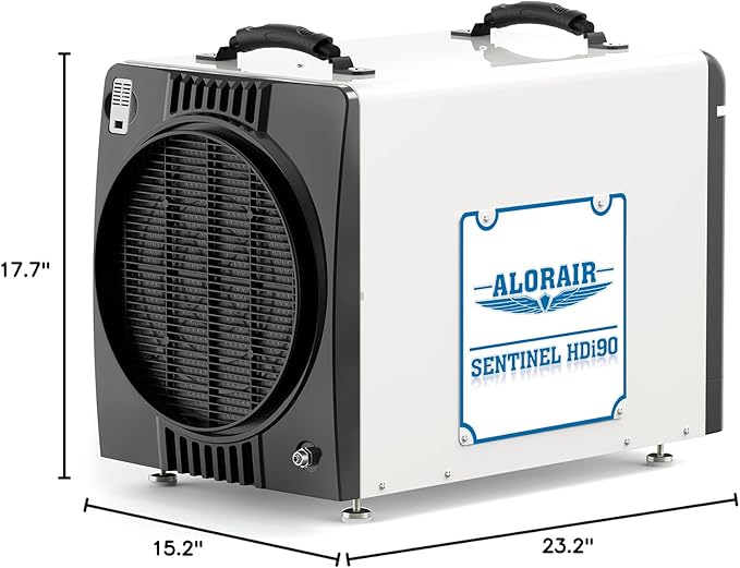 ALORAIR Duct-able Version Basement/Crawl Space Dehumidifiers 198 PPD Commercial Industrial Dehumidifier with Pump and Drain Hose, Auto Defrosting