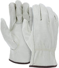 ATERET 24 Pairs 3X-Large Heavy Duty Durable Cowhide Leather Work Gloves I Driver Gloves for Truck Driving, Warehouse, Gardening, Farming