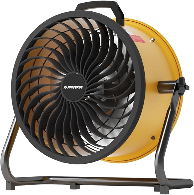16 Inch High Velocity Floor Fan 3000 CFM Heavy Duty Metal Fan with 360° Tilt & Wall Mount Bracket - 3-Speed Portable Shop Fan for Garage, Patio, Workshop & Gym - UL Safety Listed