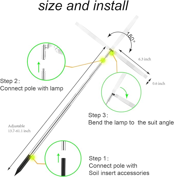 Plant Grow Light,yadoker LED Growing Light Full Spectrum for Indoor Plants,Height Adjustable, Automatic Timer, 5V Low Safe Voltage,Idea for Large Plant Light, 2 Pack