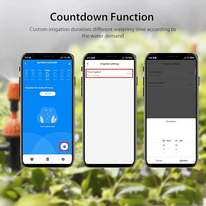 WiFi Sprinkler Timer, Smart Water Hose Timer with APP Control, Rain Delay, Auto & Manual Watering Mode, WiFi Irrigation System Controller for Lawn Yard Garden, Compatible with Alexa & Google Home