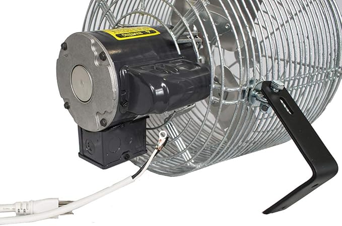 Schaefer VK12-GA VersaKool Air Circulator Fan, Ceiling Wall Mount & Aluminum Blade, 1470 CFM, 1/10 hp, Energy-Efficient Commercial Fan for Patio, Garage, Industrial & Workshop (Silver)