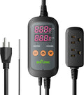 BN-LINK Digital Temperature Controller Thermostat Outlet with Heating Cooling Mode, 2-Stage Outlet Thermostat Controller Plug for Reptiles Aquarium Carboy Homebrew Breeding Fermenter Seed Germination