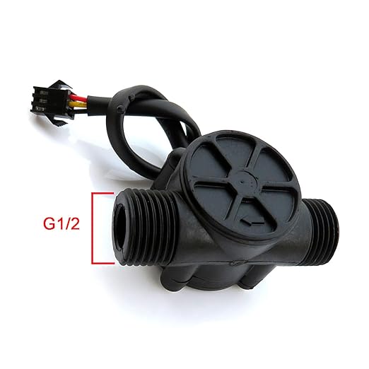 1/2" Water Flow Sensor Food-Grade Switch Hall Effect Flowmeter Fluid Meter Counter 1-30L/min