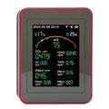 Air Quality Tester 15 in 1 Design 2.8 Inch HD Display CO2 TVOC HCHO PM2.5 Temperature Humidity Timer WiFi Air Quality Detector (Black+Red)