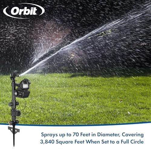 Orbit Yard Enforcer Motion‑Activated Water Sprinkler – Outdoor Lawn & Garden – Motion Sensor Activated Spray – Multi‑Angle Detection – Weather‑Resistant – Model 62100