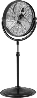 ARLIME 20" High Velocity Pedestal Fan, Industrial Oscillating Standing Fan w/3 Speeds, 360° Tilt & Adjustable Height, Heavy Duty Metal Floor Fan for Commercial, Garage, Workshop, Warehouse (20 Inch)
