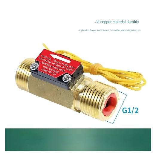 High Precision Digital Flow Meter G1/2 YF-C01 4-Point Water Flow Switch Flow Sensor Flow Meter 1.5-30L/Min Switch Control Flow Meter