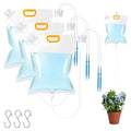 3 Pcs 5L Plant Water Bag Plant Watering System Device, Automatic Plant Waterer Self Watering IV Drip Bag Irrigation Drip Watering Bag with Adjustable Flow for Indoor Outdoor Potted Plant