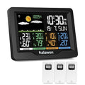 Kalawen Weather Station Wireless Indoor Outdoor Thermometer Digital with Atomic Clock, Barometric Pressure, Forecast Station with USB Port Thermometer Wireless Humidity Barometer Monitor