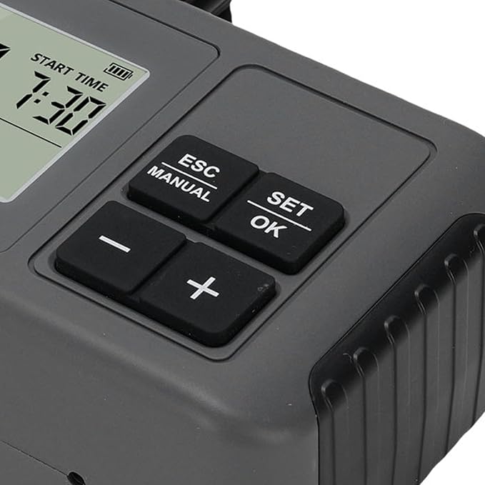 Naroote Programmable Hose Timer, Sprinkler Water Drip Irrigation System for Garden, Rain Delay Manual Watering with IPX5 Water Proof Construction, Large Screen Display