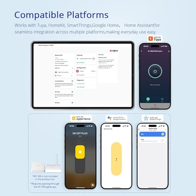 Smart Valve Controller, Works with Alexa & Google Voice Control Smart Life App Control, Remote Water ShutOff Valve, Easy Install on 1/2" to 1" in Pipe, Require Tuya Zigbee Hub (Tuya Zigbee Version)