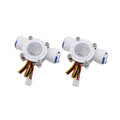 3/8" Quick Connect Water Flow Sensor Food-Grade Switch Hall Effect Flowmeter Fluid Meter Counter 0.3-10L/min (Pack of 2）