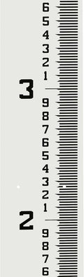 AdirPro 7" Wide Stream Gauge - Heavy Duty Staff - All Weather Gauge - Flow Meters 0.5' - 5.5'(100ths/10ths/feet)
