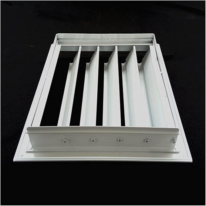 40CM x 40CM Aluminum Alloy Adjustable Ventilation Shutters with Movable Blades - Durable Louvre Vent for Exhaust Fan Outlet, Ideal for Home and Commercial Use