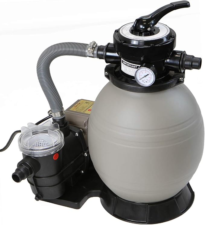 XtremepowerUS 13" Sand Filter with 3/4HP Pool Pump Digital Programmer Timer 2,640 GPH for Above Ground Swimming Pool Pump Set Up to 10,000 Gallons