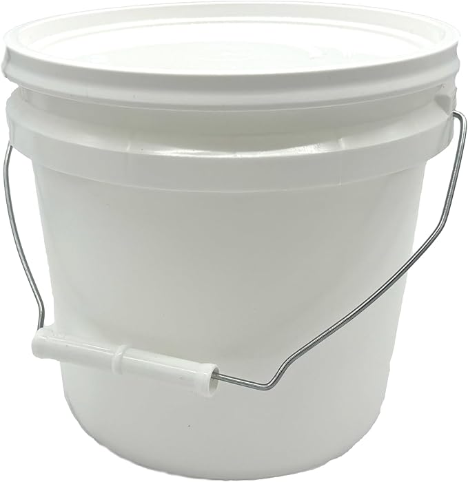Rocky Mountain Goods 1 Gallon Bucket with Lid and Handle - Water Tight Paint Pail - Multi Use Utility Bucket - Durable Saturn Rings Leak-Proof Lid - Thick Uniform Walls for Stacking Strength