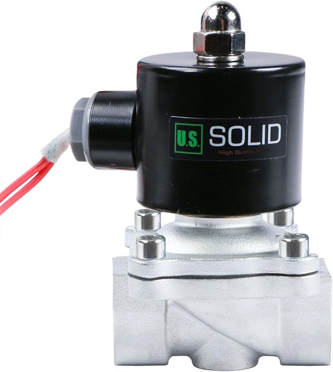 U.S. Solid Smart Solenoid Valve - 1 Inch Wi-Fi APP-Controlled Stainless Steel Solenoid Valve, 110V AC