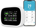 18-in-1 Smart Air Quality Monitor, WiFi Indoor Air Detector with Dual Chip, Real-Time Monitoring for AQI, CO2, PM2.5, PM1.0, PM10, TVOC, HCHO, Time, Temperature and Humidity with APP