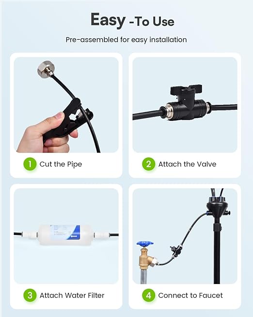 RAINPOINT Misters for Outside Patio - Upgraded 59FT(18M) Misting System Kit with Water Filter for Cooling Outdoor, 59FT Misting Line + 17 Mist Nozzles for Backyard Garden Porch Deck Greenhouse