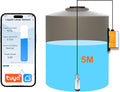 Moray Smart WiFi Water Level Sensor Water Tank Level Monitor Submersible Liquid Level Gauge , Automatic Alarm Indicator for Tuya Mobile APP Smart Home Remote IP67 Waterproof (ME202W 5m)