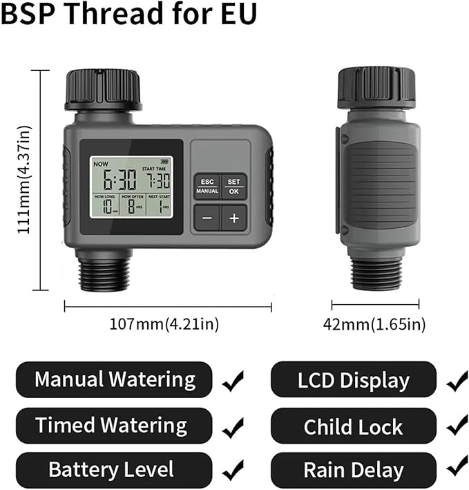 1pc 1/2Way Sprinkler Timer Programmable Garden Irrigation Watering System Irigation Controller(1 Outlet)