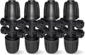 4 Pack 1/2'' to 1/4'' Drip Irrigation Fittings, Push-to-Fit 6 Way Drip Irrigation Part Barbed Tee Connectors, Anti-Leak Locked Splitter Fitting for 1/2" Irrigation Tubing (0.6''-0.67''OD)