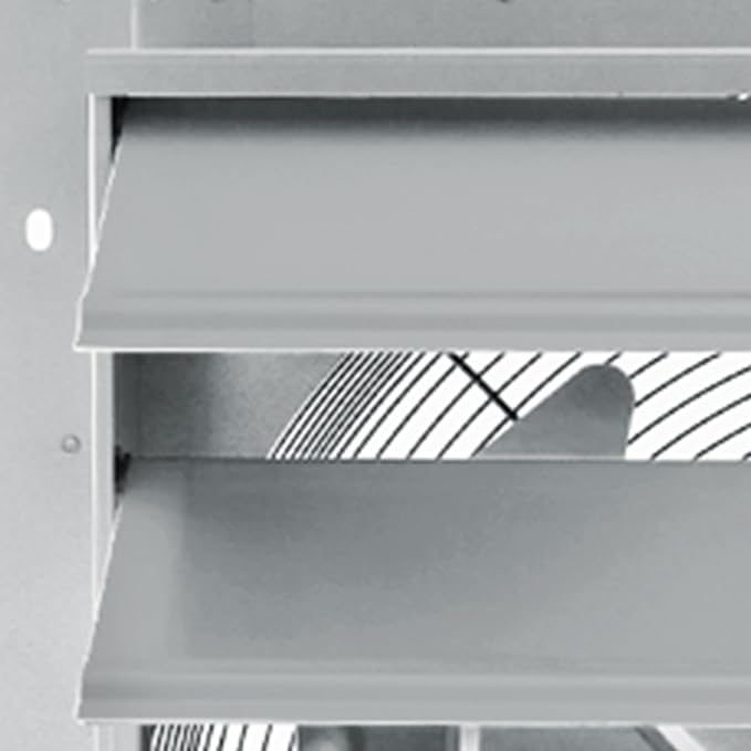20 Inch Shutter Exhaust Fan, Aluminum Automatic Wall Mount Ventilation Fan, 3500 CFM High Speed with 1500 RPM Quiet Motor for Greenhouse, Warehouse, Attic, Shop, Commercial Use
