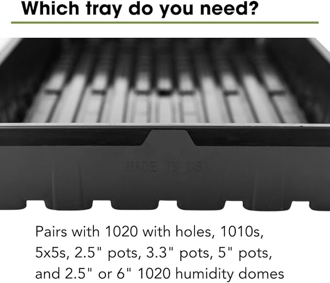 Bootstrap Farmer Reusable Seed Starting Trays - Extra Strength No Holes Nursery Trays, 5-Pack, for Propagation, Seed Starter, Plant Germination, Seedling Flat, Fodder