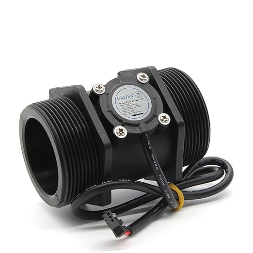 2" Water Flow Sensor Food-Grade Switch Hall Effect Flowmeter Fluid Meter Counter 10-200L/min