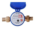 Male Thread Water Flow Sensor Smart Water Meter Mechanical Rotary Wing E-Type Digital Display Pointer Counter Cold Water Meter Measuring Tools