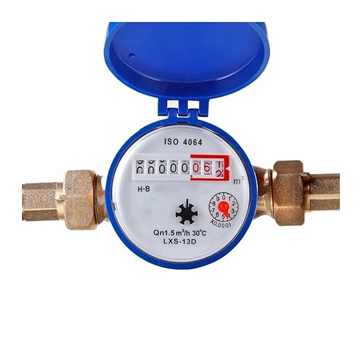 Male Thread Water Flow Sensor Smart Water Meter Mechanical Rotary Wing E-Type Digital Display Pointer Counter Cold Water Meter Measuring Tools