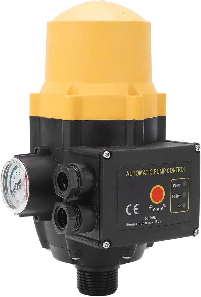 Water Pump Pressure Control Switch Adjustable Electronic Controller Automatic Start Stop for Self Priming Jet Garden Pumps ABS Material IP65 Protection