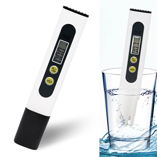 TDS Digital Water Tester for Drinking Water, 3-in-1 Meter, 0-9990ppm Water Quality Tester with Titanium Probe Sensor for Pool Home Aquariums Coffee Brewing Pet Care Travel Survival Kit Eco Car Wash