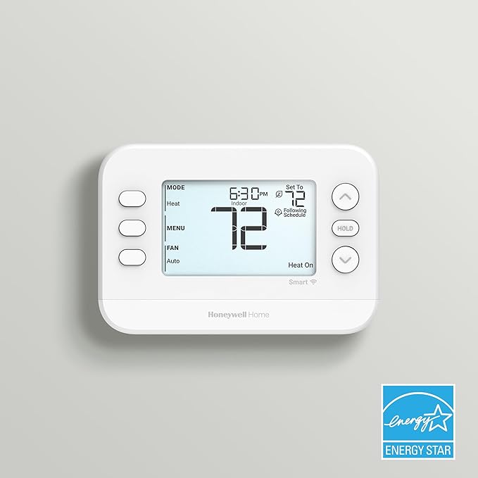 NEW! Honeywell Home Smart Thermostat, Conventional/Heat Pump Compatibility, WiFi Thermostat for Home, X2S, White