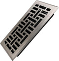 Howeall 4x10 Inches Heavy Duty Walkable Floor Register Easy Adjust Air Supply Lever Floor Vents - Seattle Design - Vent Cover for Home Floor - Satin Nickel