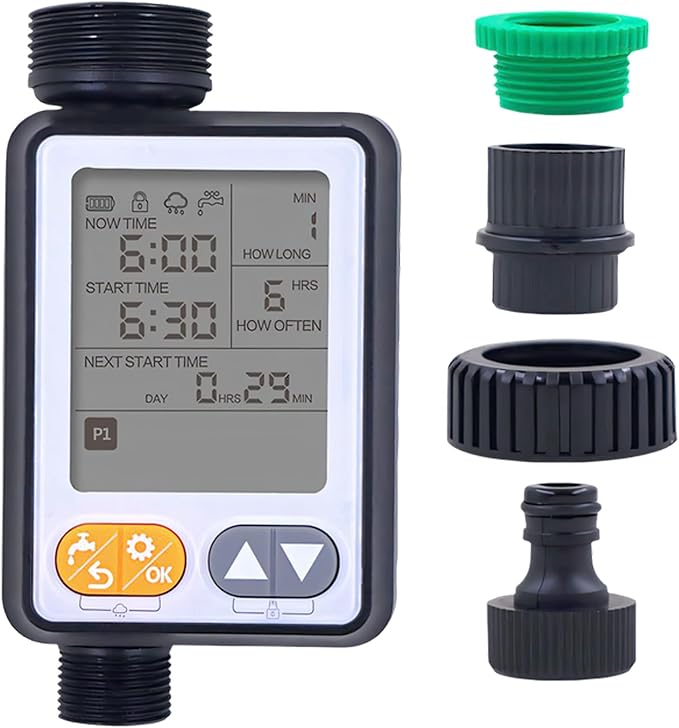 Outdoor Plant Watering Timer with Detection and LCD Display for Precise Irrigation Control