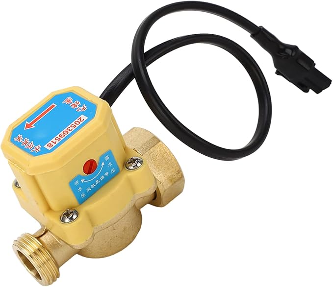 Universal Water Pump Pressure Switch Adjustable Automatic Water Pressure Booster Pump Controller ABS Brass Construction G3/4 to G1/2 Size for Home Industrial Use 2A Current