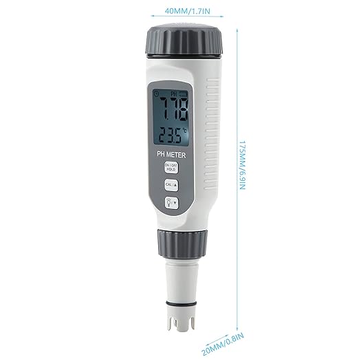 Kikumi PH-Test Digital, pH Meter Smart Sensor Professional Meter Portable Water Quality Tester Surimeter PH818 Pen