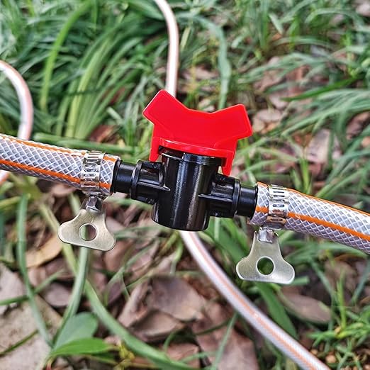 8PCS 1/2" Drip Irrigation Valve Fits 1/2" Drip Tubing in-Line Shut Off Switch Barbed Valve for Garden Lawn Irrigation Sprinkler System
