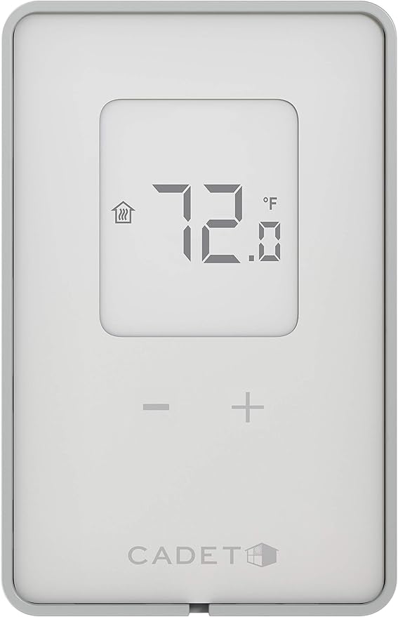 Cadet Electronic Wall Thermostats Double Pole Programmable (Model: TEP362DW, Part: 08204), 15 Amp, 120/208/240 Volt, 1800/3120/3600 Watt, White
