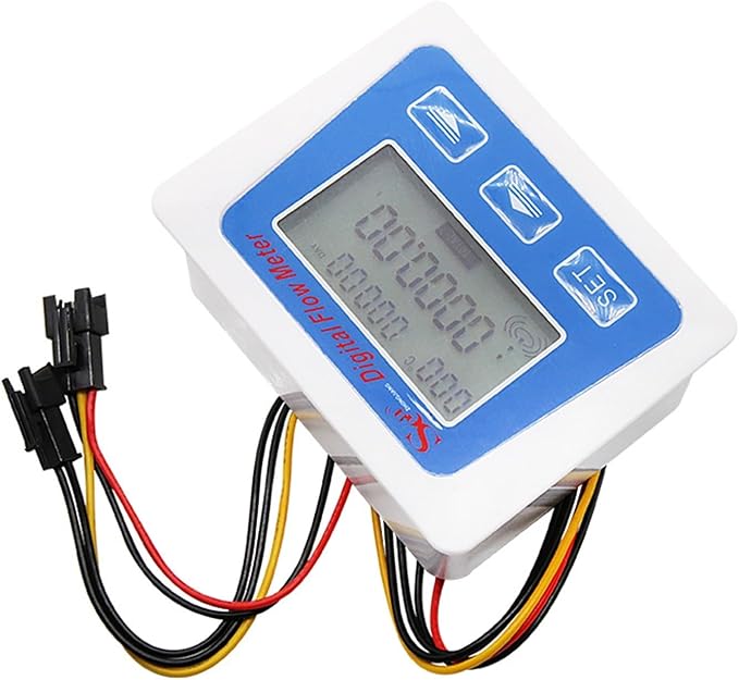 Low power consumption digital water flow meter smart electronic water meter digital display 4-point water flow meter battery powered sensor