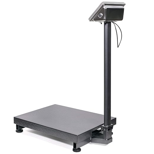 XtremepowerUS 700LB Weight Computing Postal Scale Digital Floor Large Platform Warehouse Shipping LB Price Calculator Luggage Package Shipping Mailing Postal Scale with Accurate LB/KG Foldable